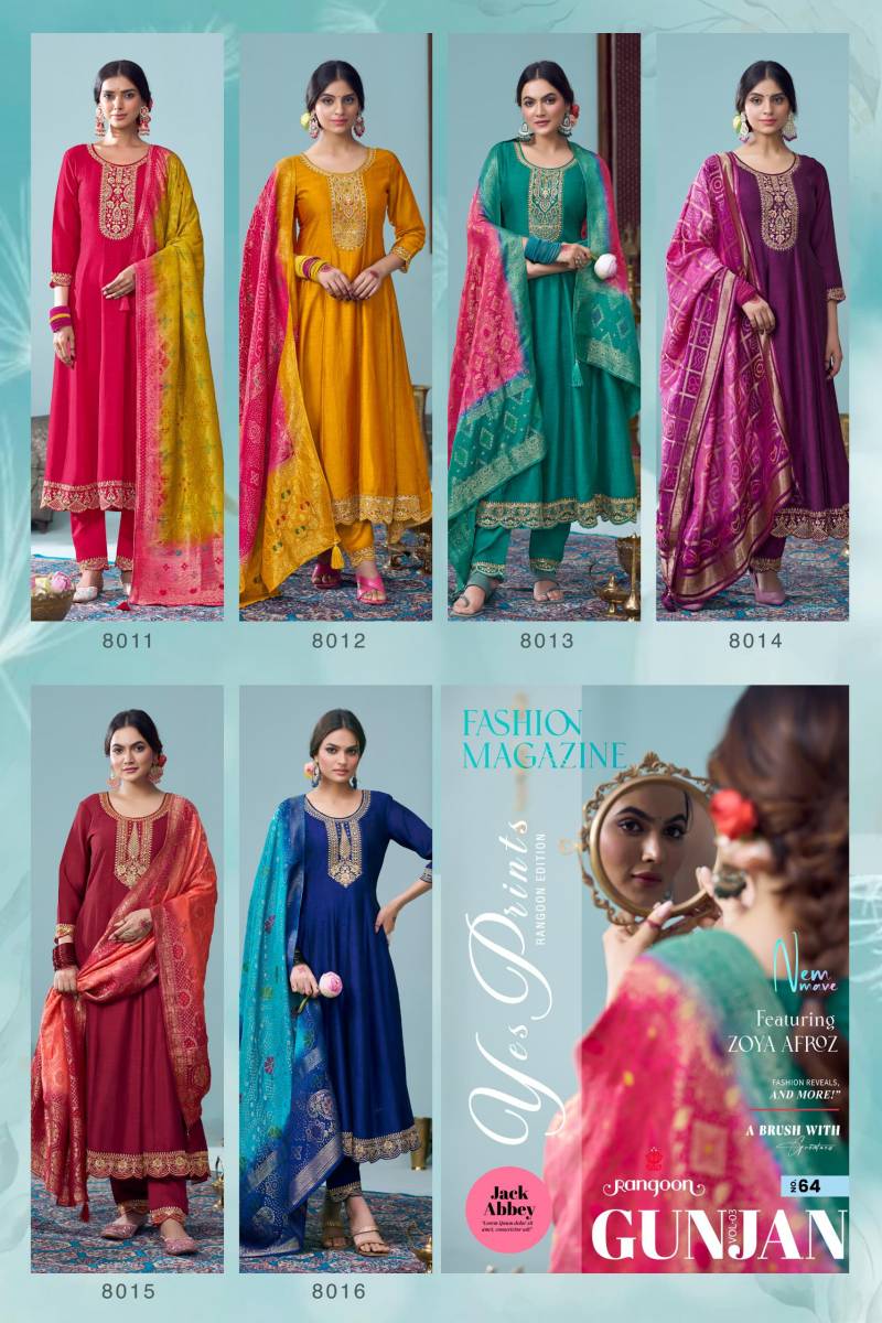 Rangoon Gunjan Silk Anarkali Set | Embroidered Festive Wear Australia