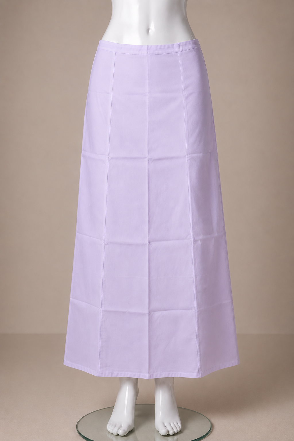 Light Purple Cotton Ready-Made Saree Petticoat