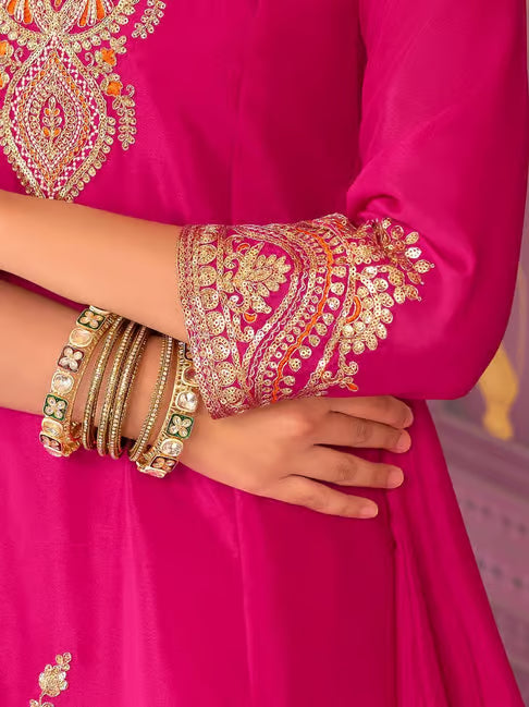 Maya Rani Luxe Embroidered Palazzo Set