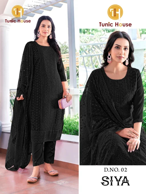Siya Georgette Schiffli Work Salwar Suit Australia | Luxury Festive Wear