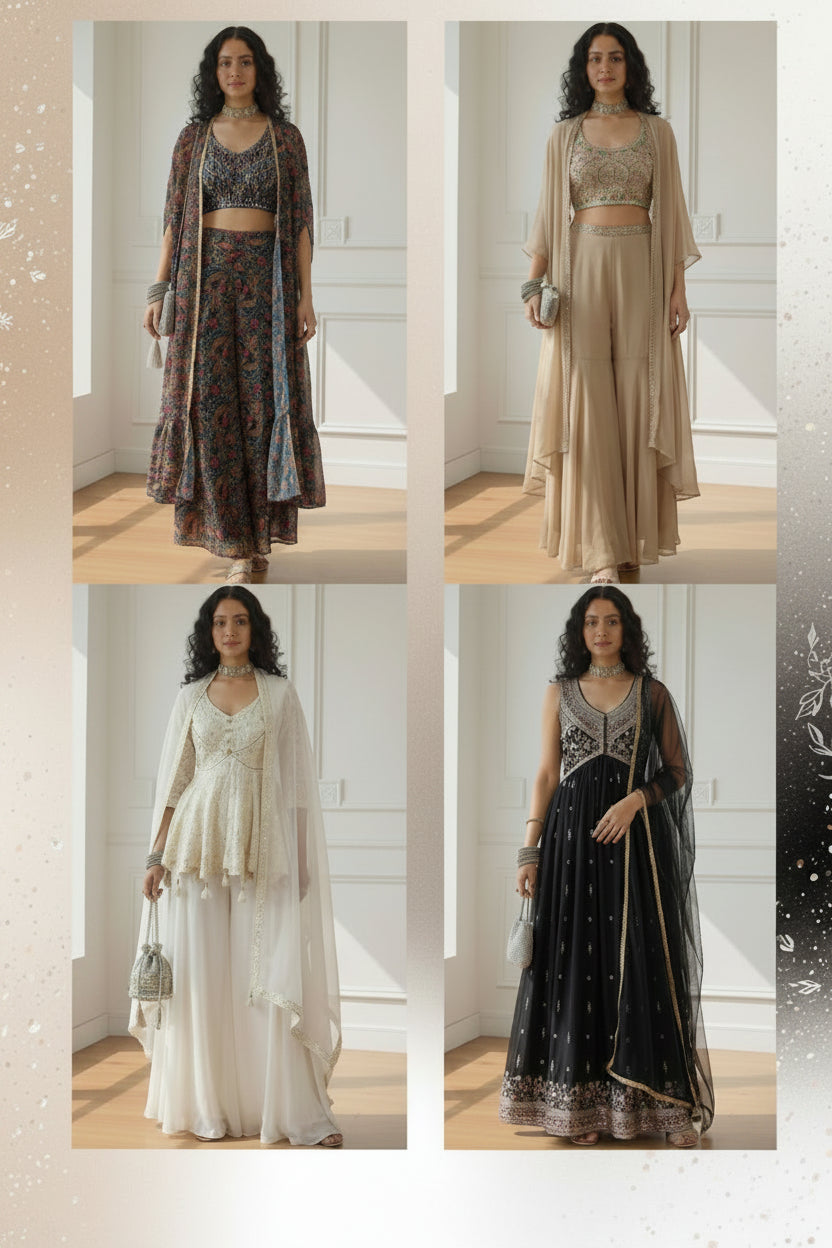 Alizeh Luxe Printed Indo-Western Sharara Set with Jacket
