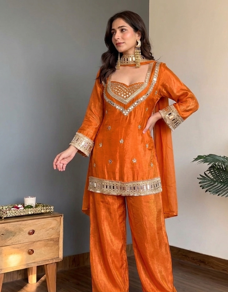 Aurelia Mirrorwork Kurta Palazzo Set