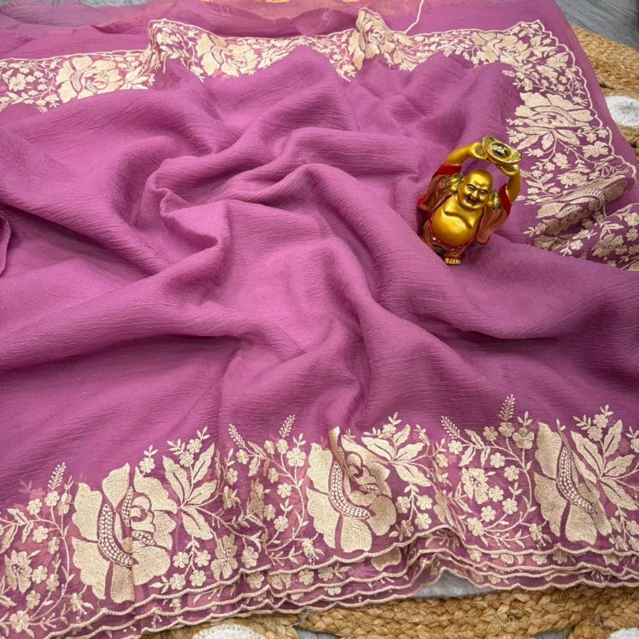 Krisha Candy Crush Thread Work Saree