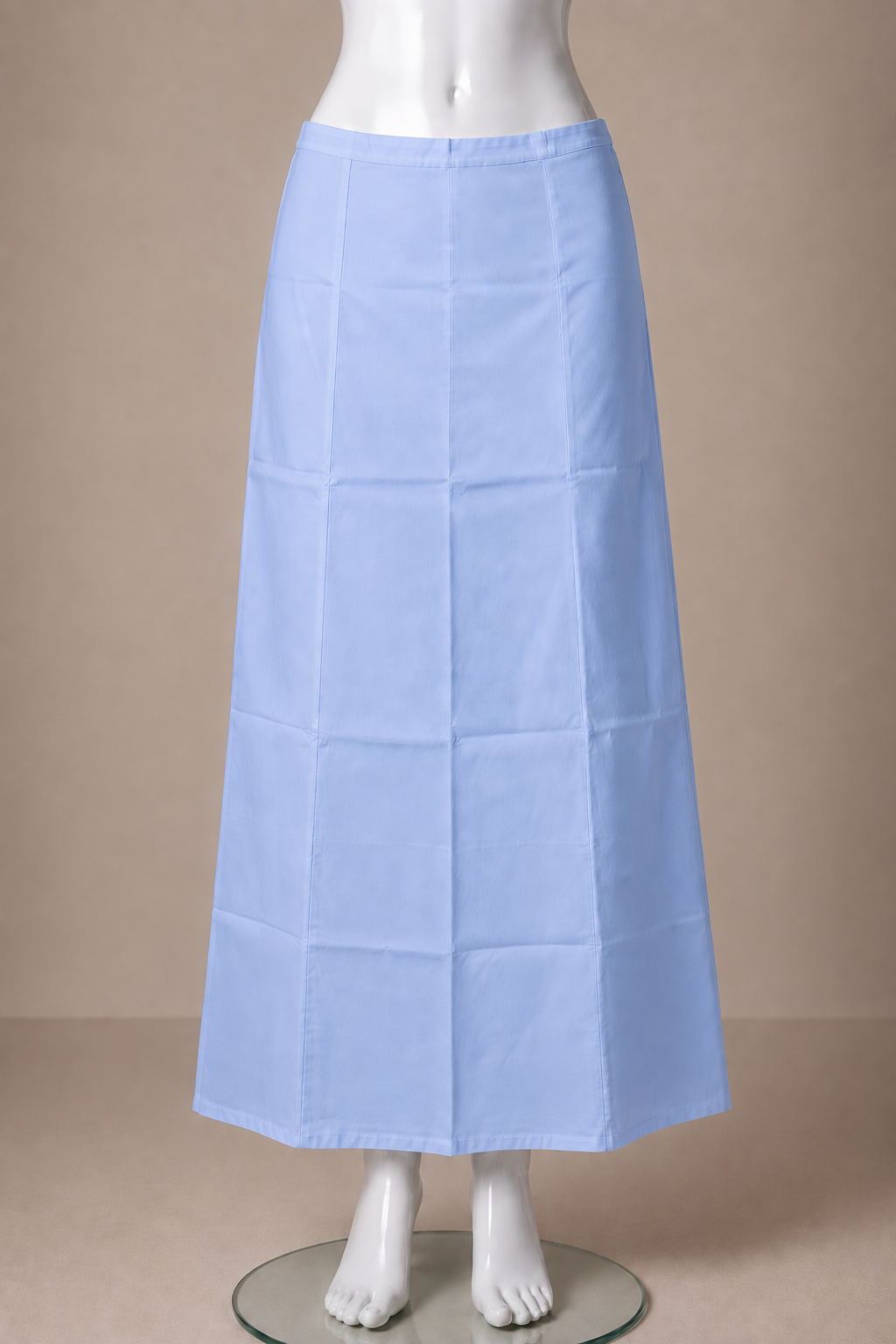 Blue Cotton Ready-Made Saree Petticoat