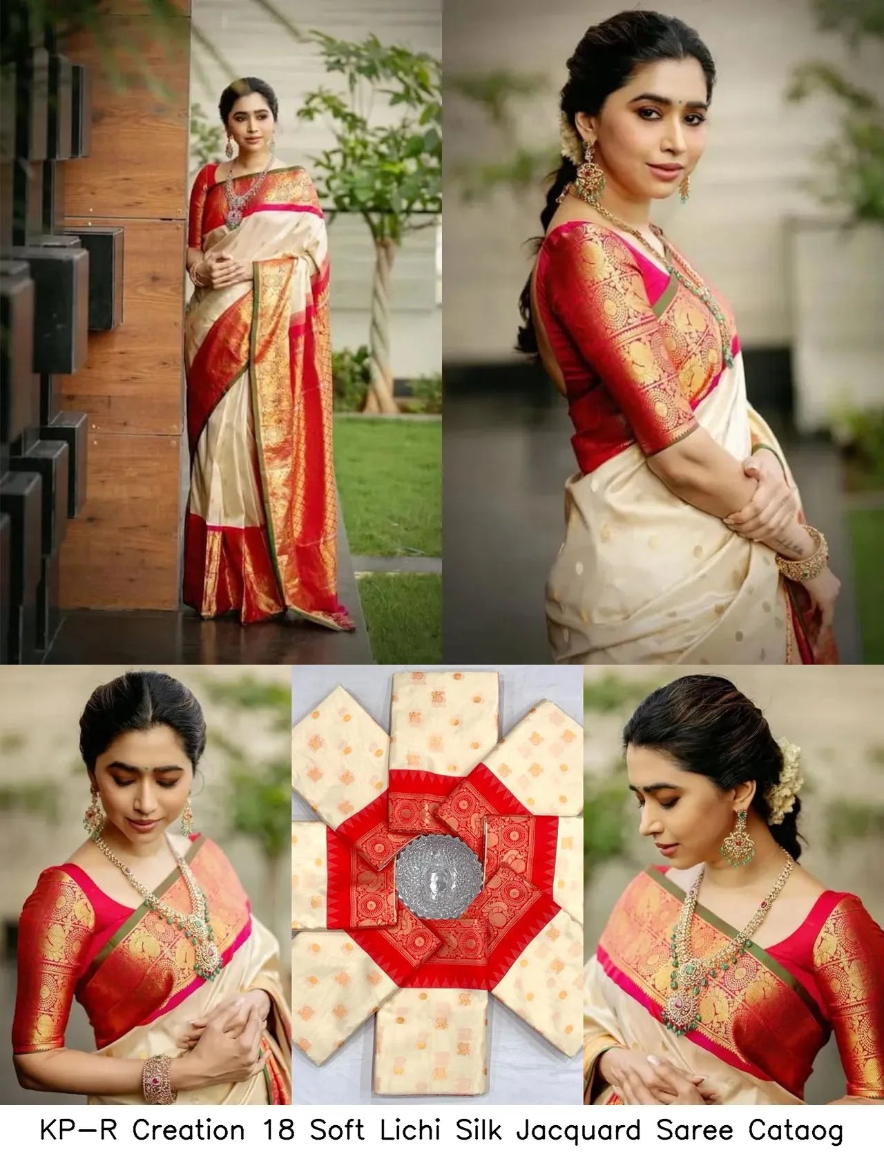 Royal Sapphire Lichi Silk Saree