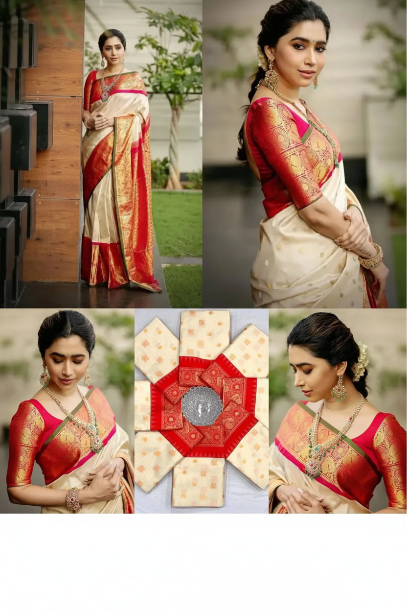 Royal Sapphire Lichi Silk Saree