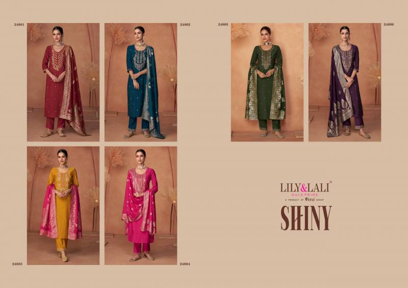 Lily Lali Shiny Silk Salwar Suit Set | Elegant Festive & Party Wear Australia
