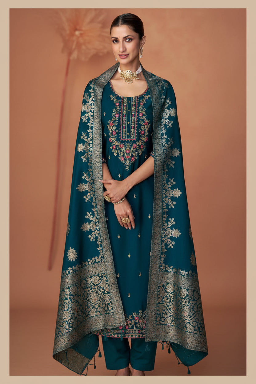 Shiny Silk Salwar Suit Set | Elegant Festive & Party Wear Australia