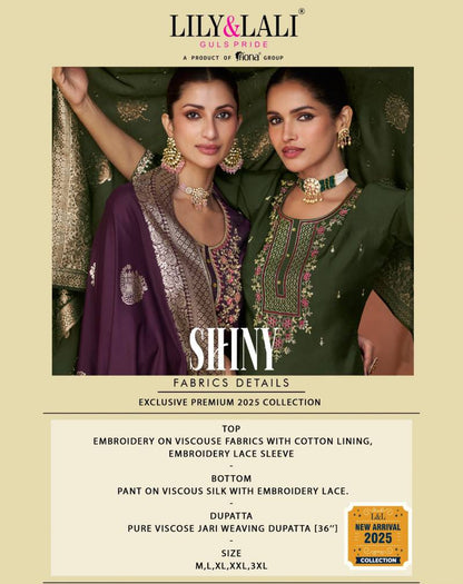 Lily Lali Shiny Silk Salwar Suit Set | Elegant Festive & Party Wear Australia