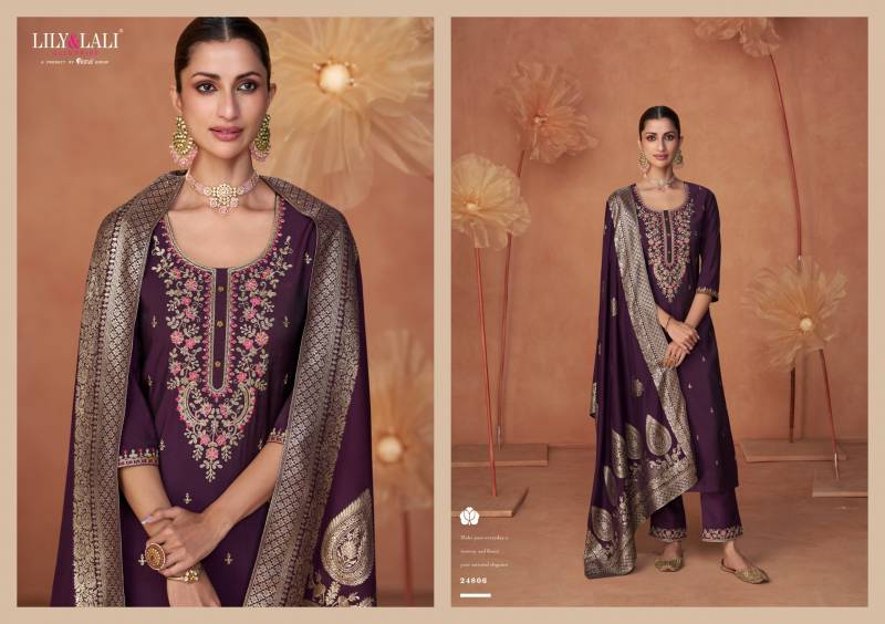 Lily Lali Shiny Silk Salwar Suit Set | Elegant Festive & Party Wear Australia