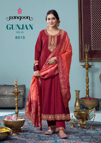 Rangoon Gunjan Silk Anarkali Set | Embroidered Festive Wear Australia