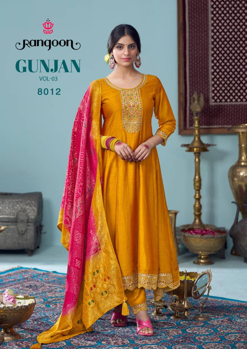 Rangoon Gunjan Silk Anarkali Set | Embroidered Festive Wear Australia