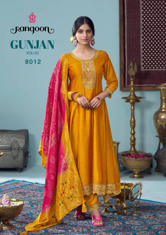 Rangoon Gunjan Silk Anarkali Set | Embroidered Festive Wear Australia