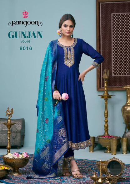 Rangoon Gunjan Silk Anarkali Set | Embroidered Festive Wear Australia