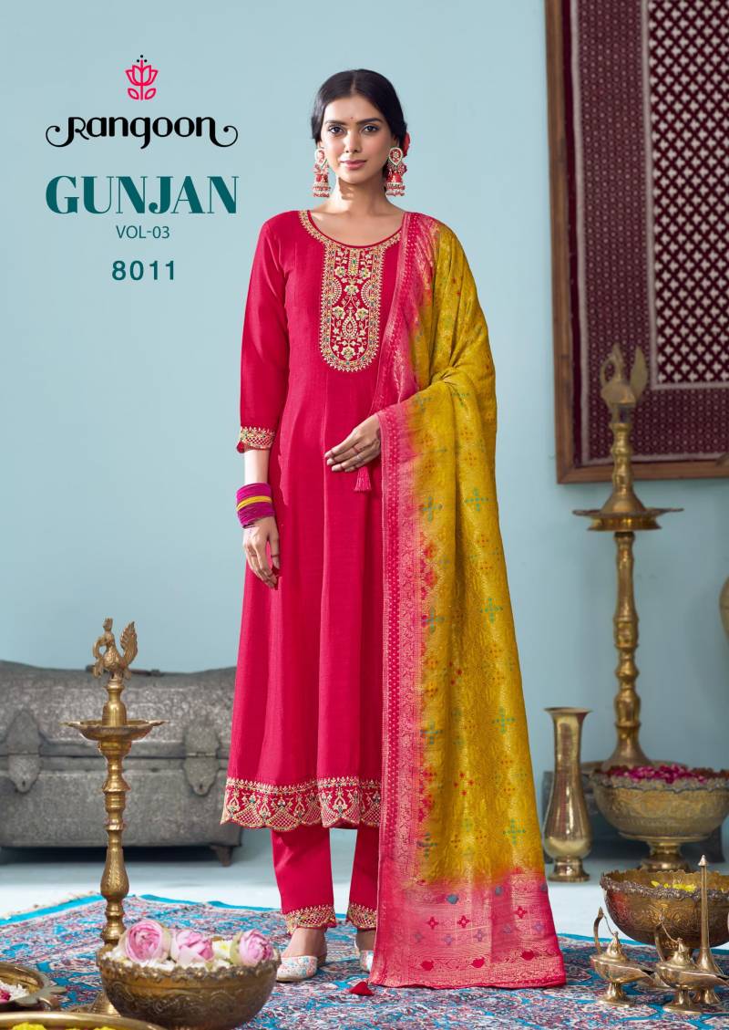 Rangoon Gunjan Silk Anarkali Set | Embroidered Festive Wear Australia