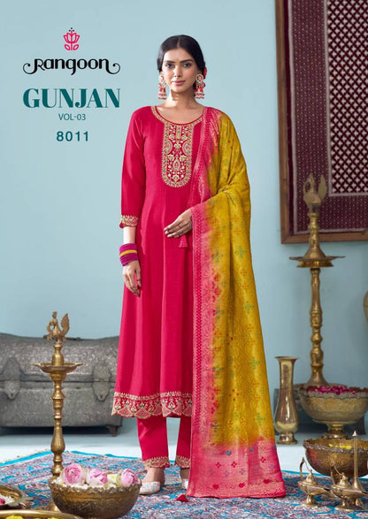 Rangoon Gunjan Silk Anarkali Set | Embroidered Festive Wear Australia