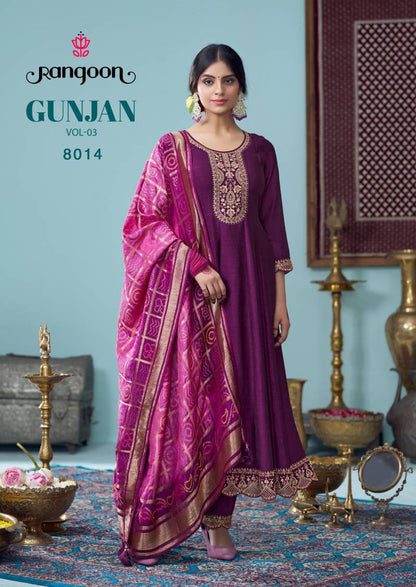 Rangoon Gunjan Silk Anarkali Set | Embroidered Festive Wear Australia