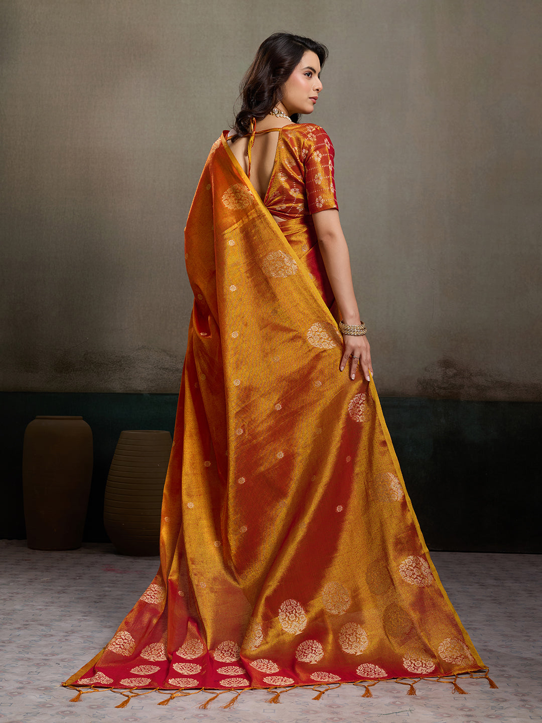 Priyanshi Luxe Soft Tissue Silk Saree with Zari Work