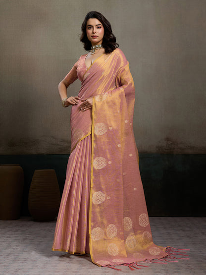 Priyanshi Luxe Soft Tissue Silk Saree with Zari Work