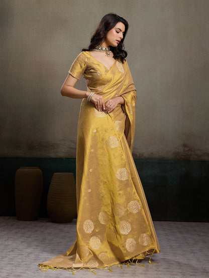 Priyanshi Luxe Soft Tissue Silk Saree with Zari Work
