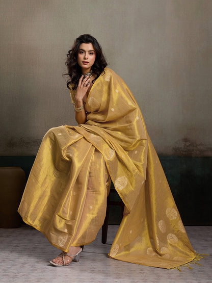Priyanshi Luxe Soft Tissue Silk Saree with Zari Work