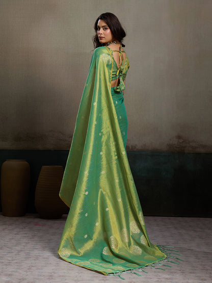 Priyanshi Luxe Soft Tissue Silk Saree with Zari Work