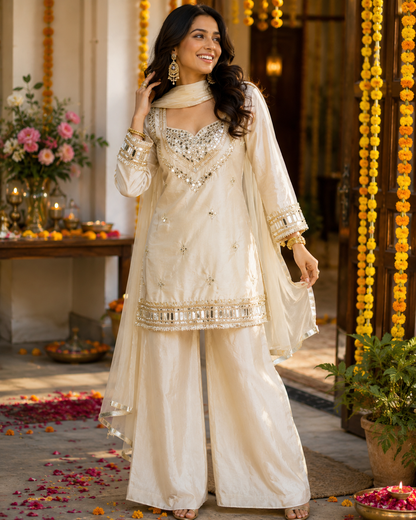 Aurelia Mirrorwork Kurta Palazzo Set