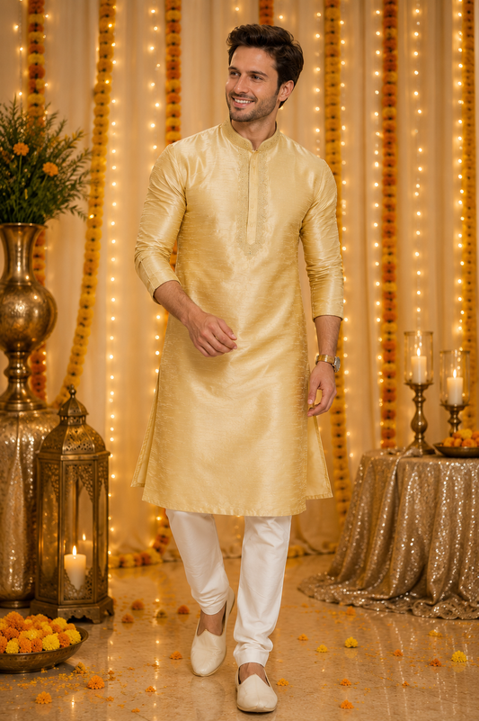 Golden Heritage Men’s Premium Kurta Pajama Set