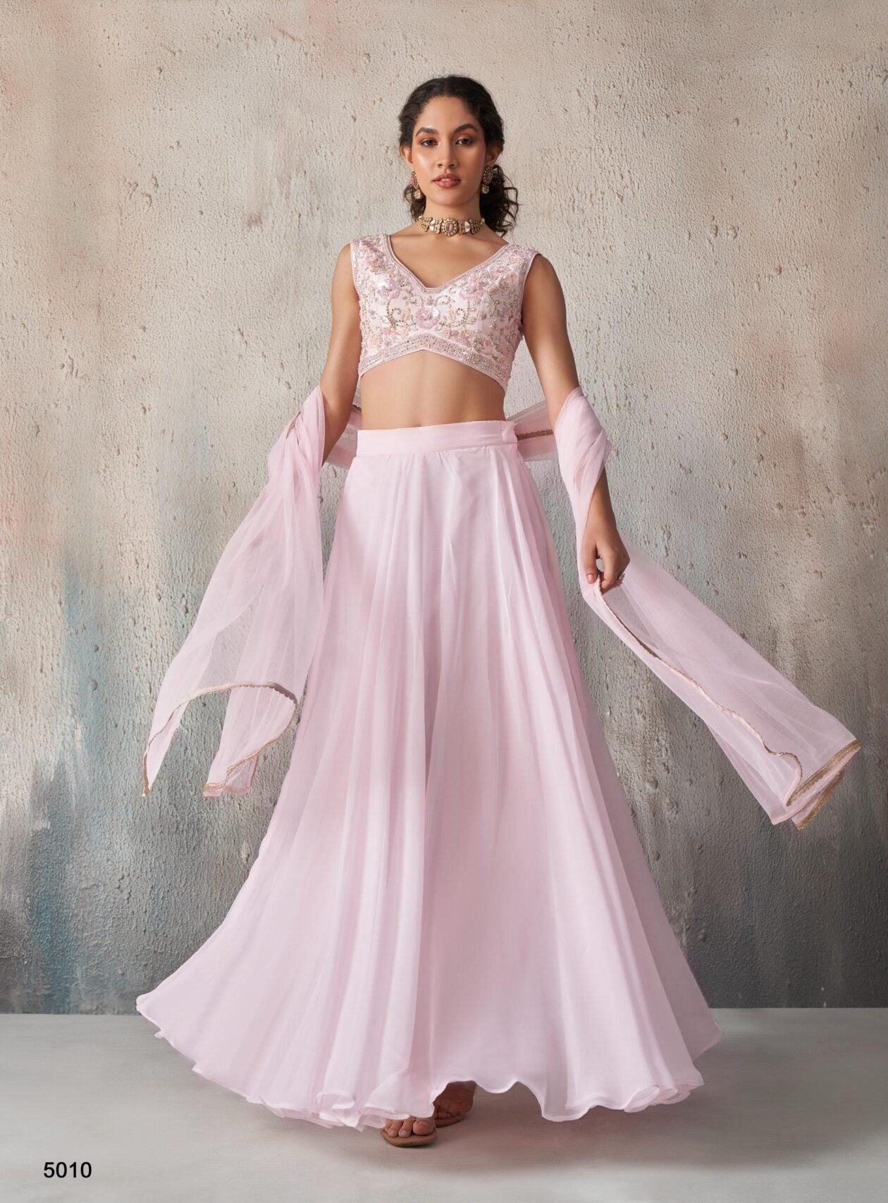 Celestial Elegance Georgette Chinon Indo Western Set Australia