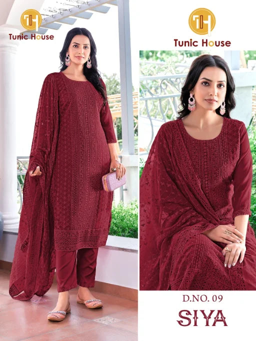 Siya Georgette Schiffli Work Salwar Suit Australia | Luxury Festive Wear