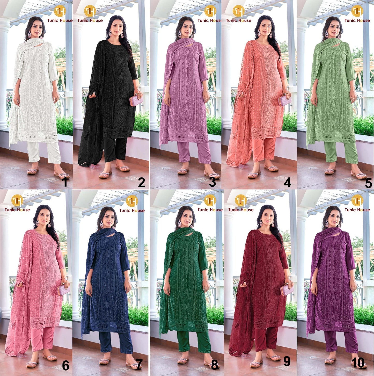 Tunic House Siya Georgette Wholesale Readymade Salwar Suit Collection