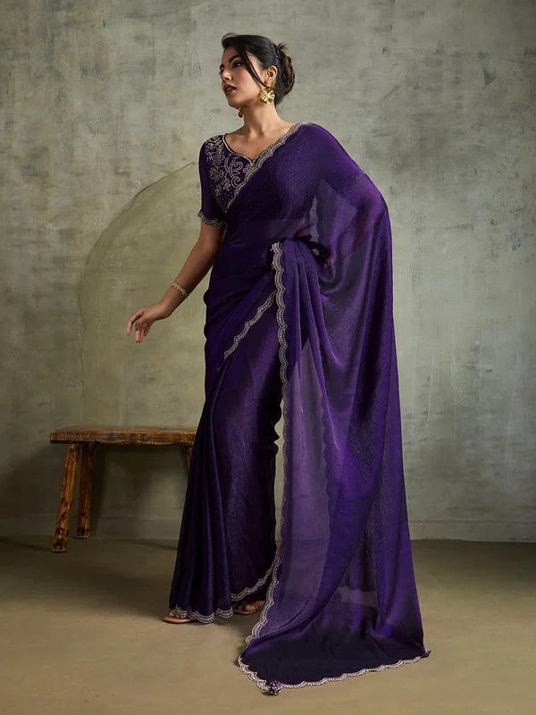 Suma Fendy Chiffon Blooming Designer Saree | Luxury Ready-to-Wear Saree Australia