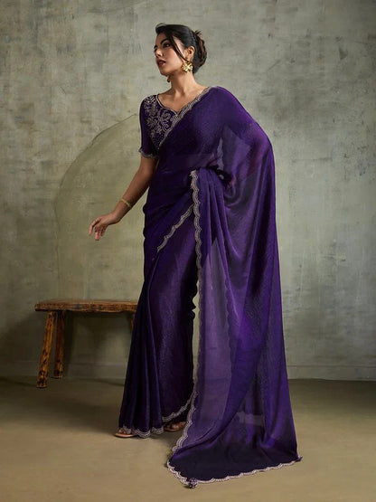 Suma Fendy Chiffon Blooming Designer Saree | Luxury Ready-to-Wear Saree Australia