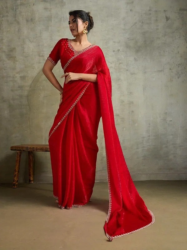 Suma Fendy Chiffon Blooming Designer Saree | Luxury Ready-to-Wear Saree Australia