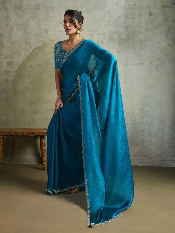 Suma Fendy Chiffon Blooming Designer Saree | Luxury Ready-to-Wear Saree Australia