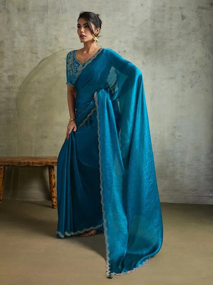 Suma Fendy Chiffon Blooming Designer Saree | Luxury Ready-to-Wear Saree Australia