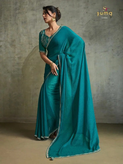 Suma Fendy Chiffon Blooming Designer Saree | Luxury Ready-to-Wear Saree Australia