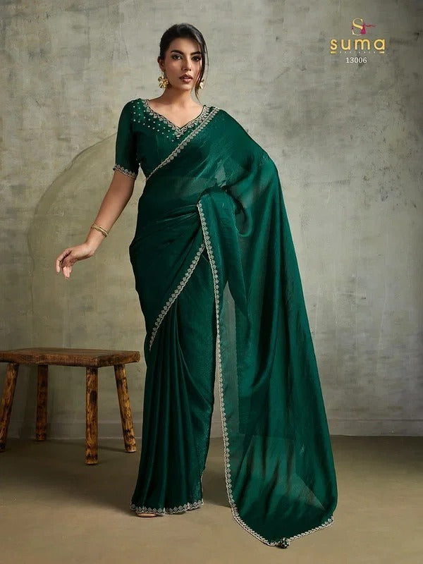 Suma Fendy Chiffon Blooming Designer Saree | Luxury Ready-to-Wear Saree Australia