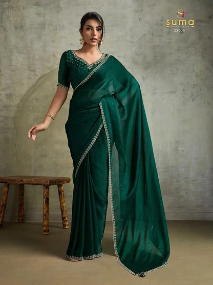 Suma Fendy Chiffon Blooming Designer Saree | Luxury Ready-to-Wear Saree Australia