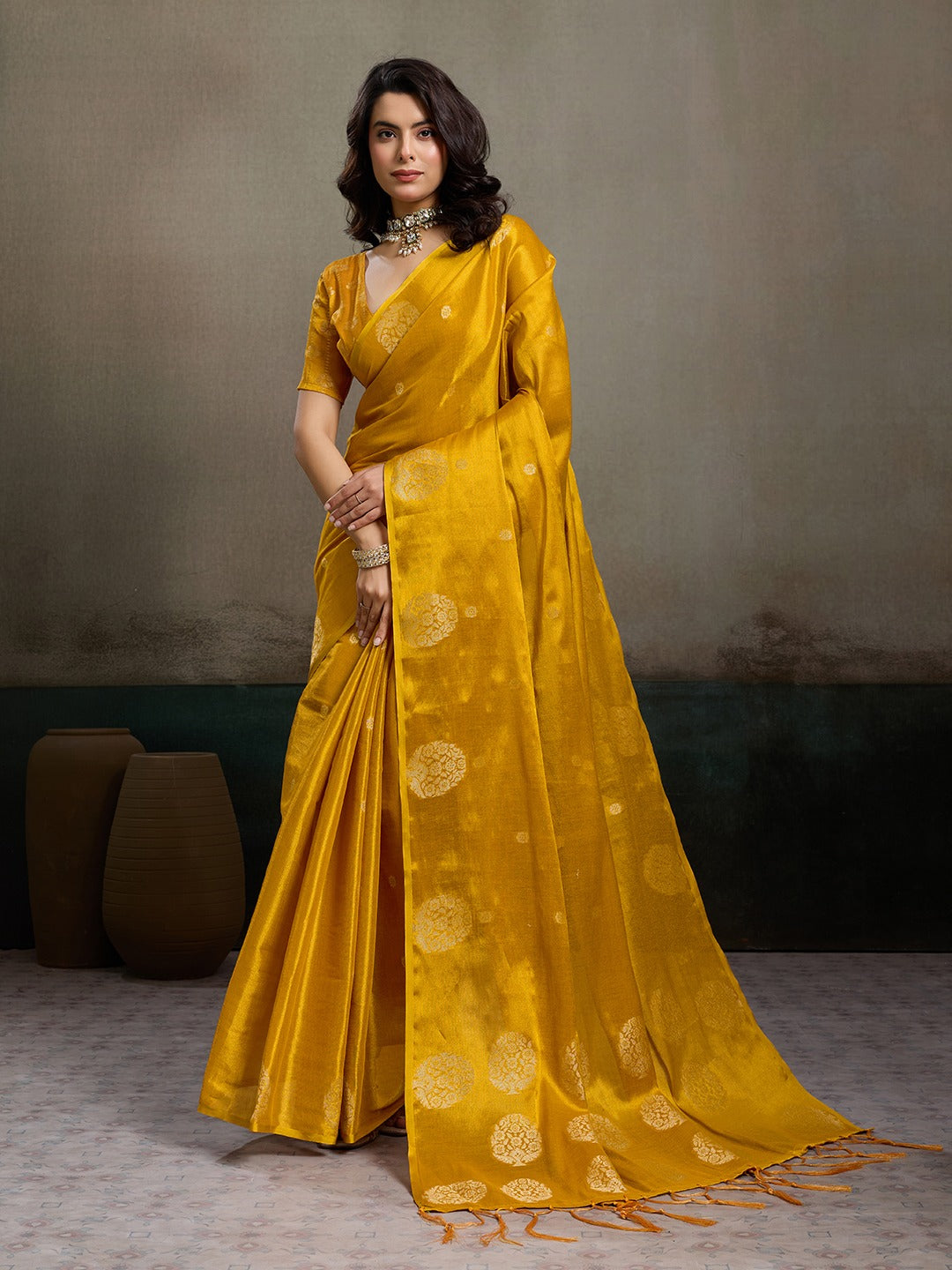 Priyanshi Luxe Soft Tissue Silk Saree with Zari Work