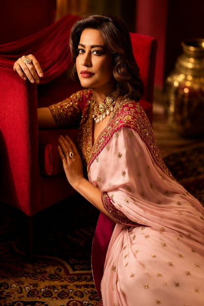 Noor Royale Rangoli Silk Designer Saree Set