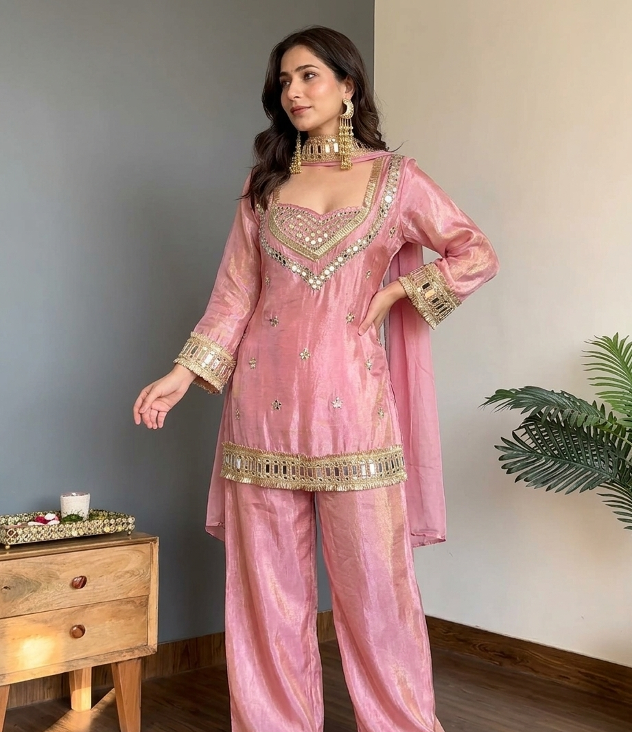 Aurelia Mirrorwork Kurta Palazzo Set