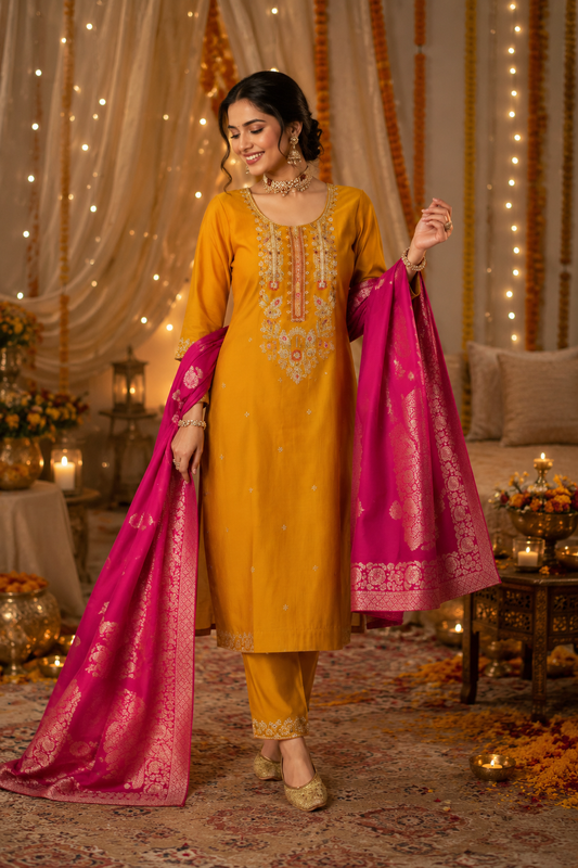 Shiny Silk Salwar Suit Set | Elegant Festive & Party Wear Australia