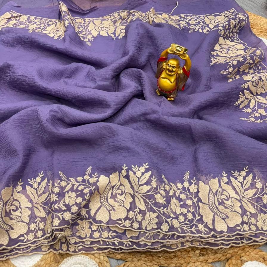 Krisha Candy Crush Thread Work Saree