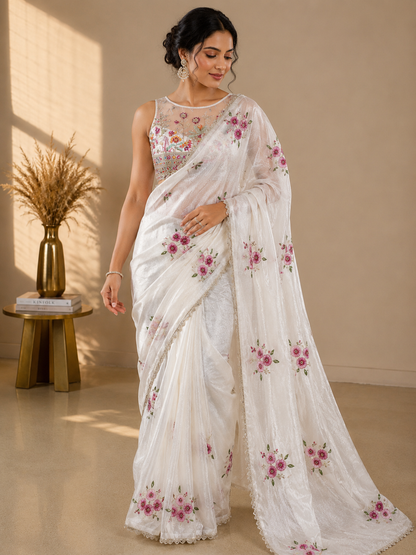 Meadow Blossom Silk Saree
