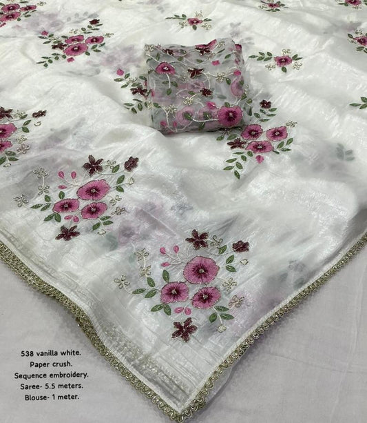 Meadow Blossom Silk Saree