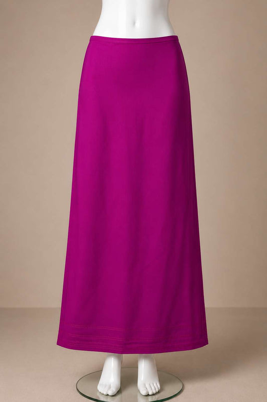 Magenta Cotton Ready-Made Saree Petticoat