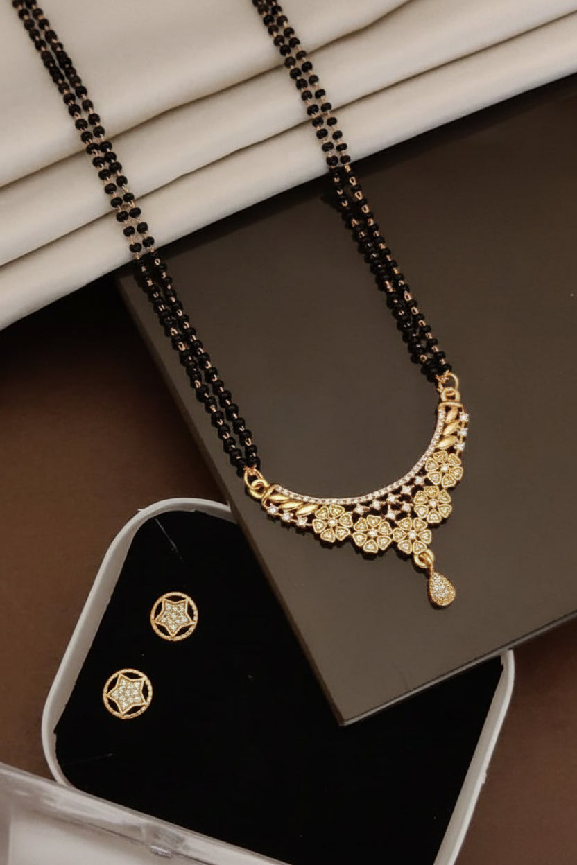 Shalimar Noor Floral Mangalsutra Set