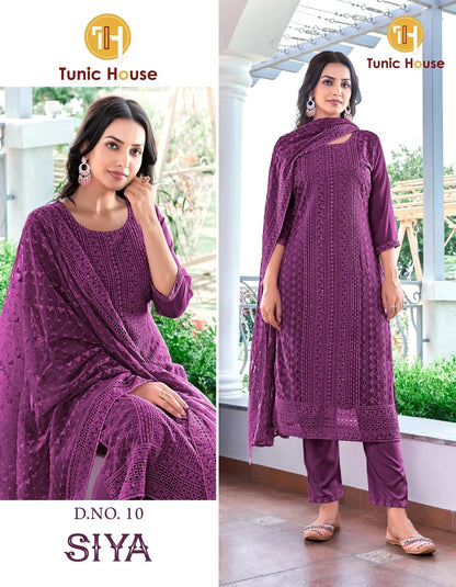 Tunic House Siya Georgette Wholesale Readymade Salwar Suit Collection